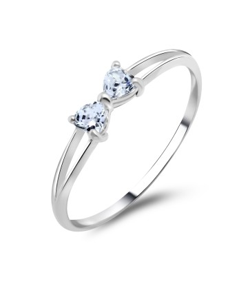 Silver Ring CZ Bow 3mm. CSR-59-3